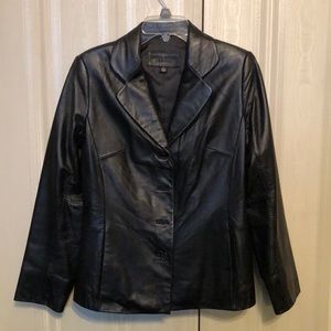 Jaclyn Smith genuine leather jacket/blazer